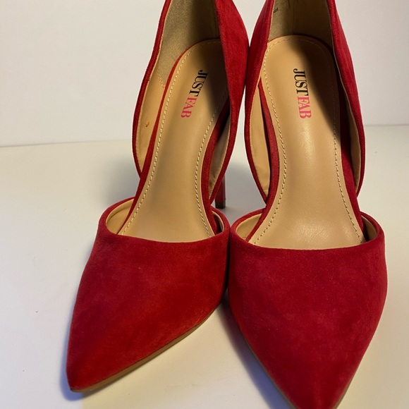 Red Suede Pumps - Picture 5 of 5